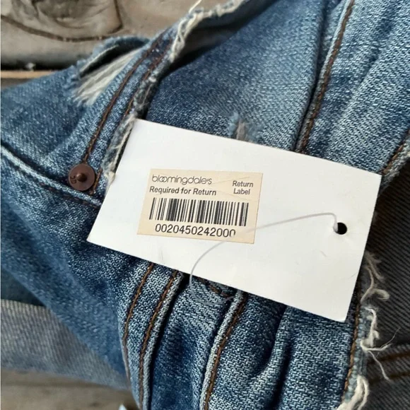 New Joe’s Jeans Gessa Size 28 Distressed Short Blue Denim Shorts NWT - Picture 9 of 9